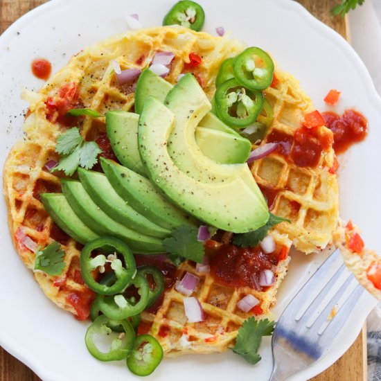 Paleo Southwest Waffle Iron Omelet