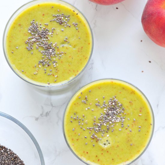 Green peach smoothie