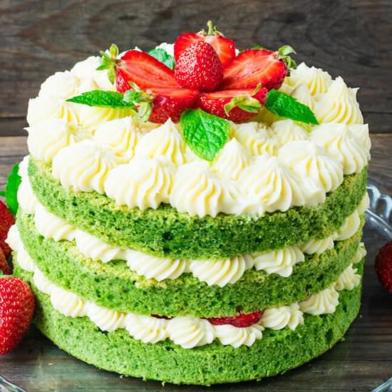 Strawberry Spinach Cake