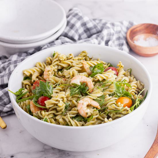 Pesto Pasta Salad with Prawns