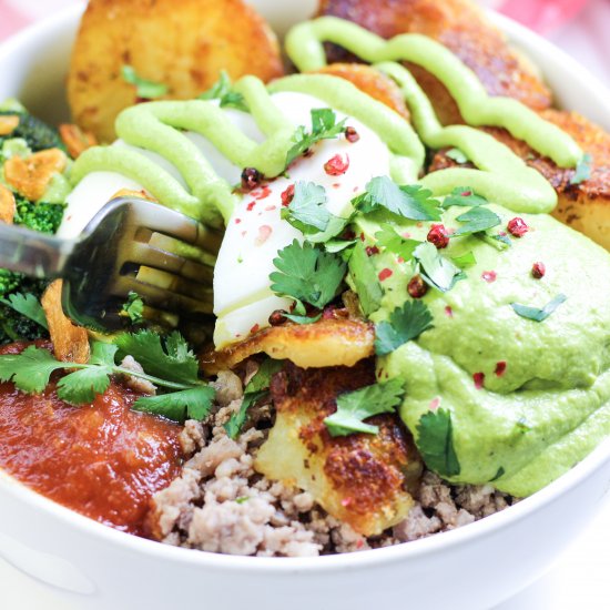 Mexican Crispy Potato Bowls