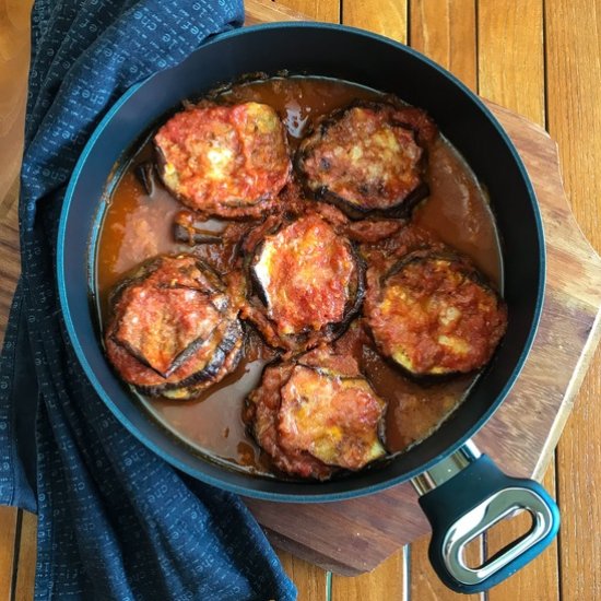 Italian skillet eggplant parmesan