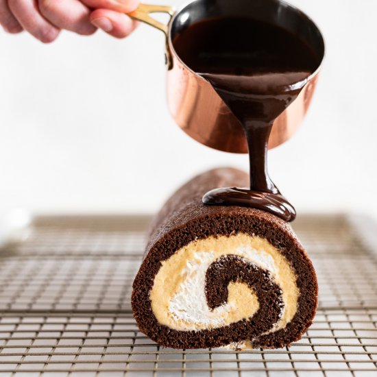 Chocolate Pumpkin Cake Roll