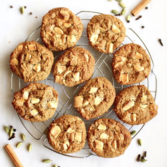 Chai white chocolate cookies