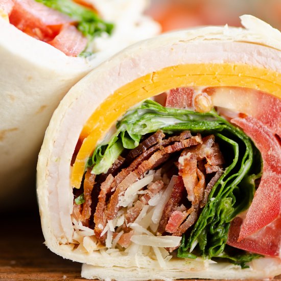 Turkey Bacon Parmesan Ranch Wrap