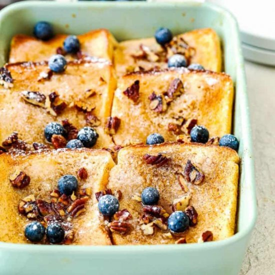 Eggless French Toast Casserole