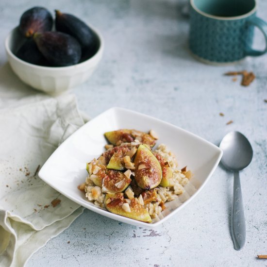 Butter Honey Roasted Figs Oatmeal