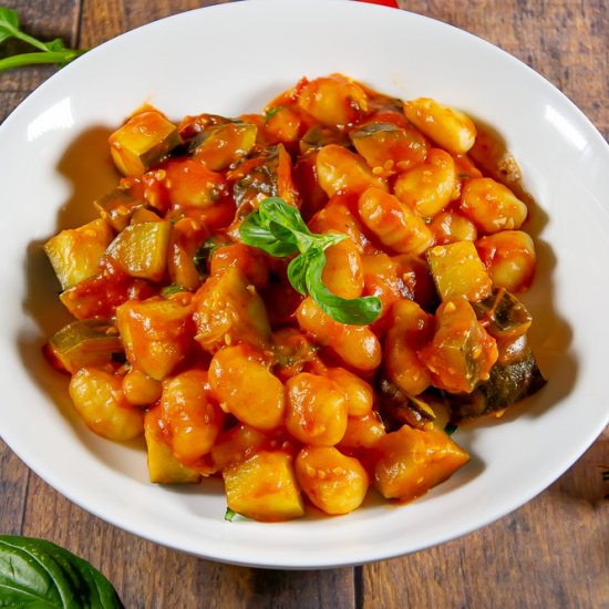 Gnocchi w/ Tomato Sauce & Zucchini