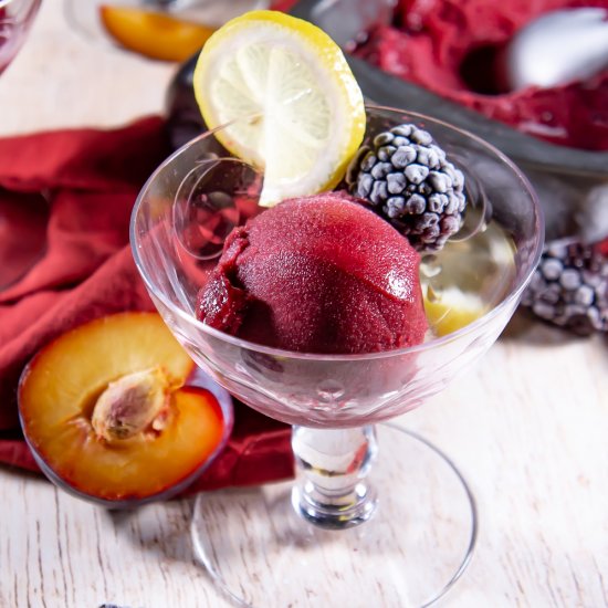 Plum Blackberry Sorbet