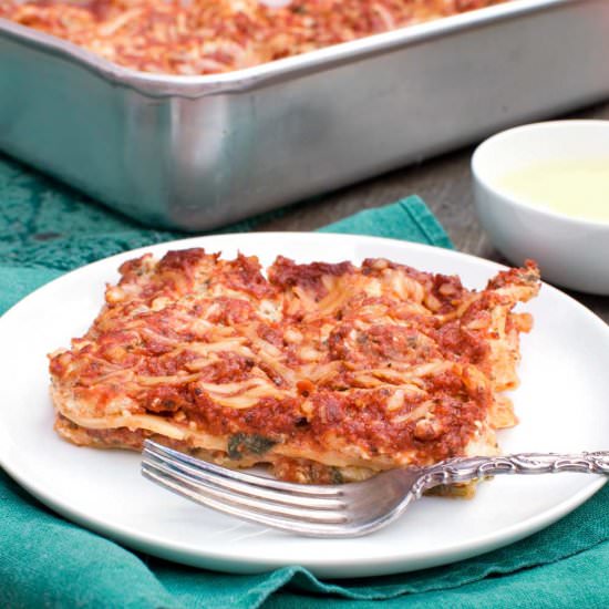 Lazy Spinach Lasagna