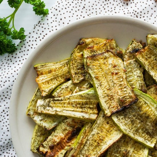 Greek Zucchini Chips – oven baked