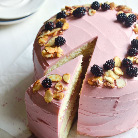 Almond Blackberry Cake