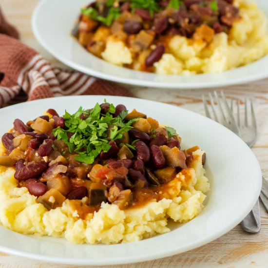 Eggplant and Kidney Bean Stew