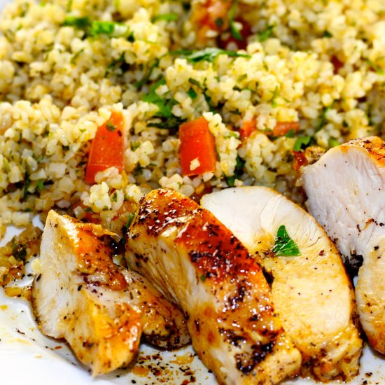 Tabouleh and Middle Eastern Chicken