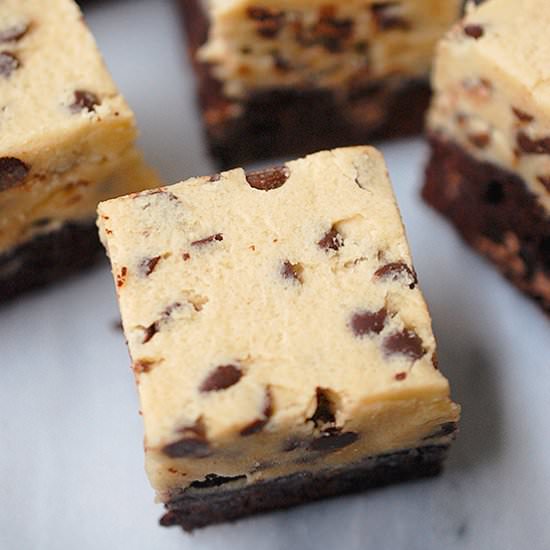 Cookie dough brownies