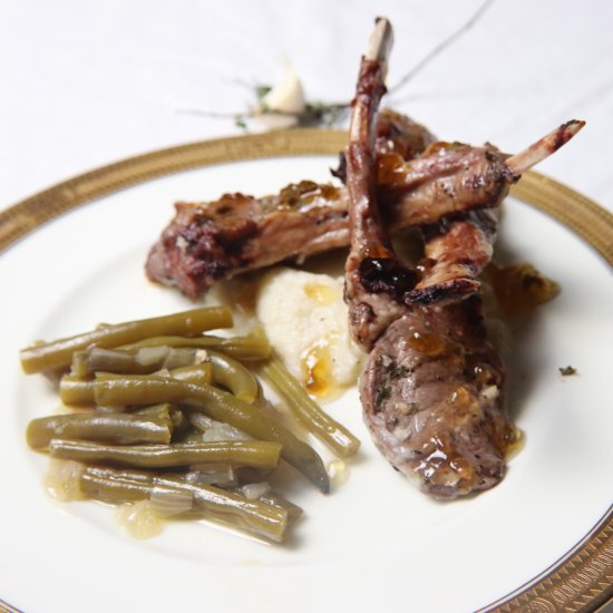 Grilled Lamb Chops with Jelly Glaze