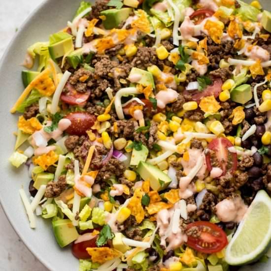 easy beef taco salad