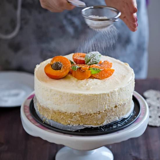 Cheesecake with Canned Apricots