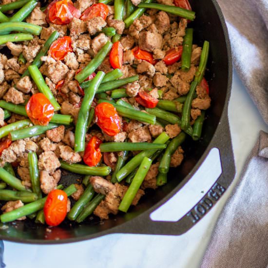 Balsamic Ground Turkey Skillet