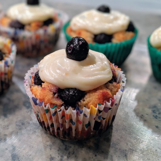 Keto Blueberry Muffin with Icing