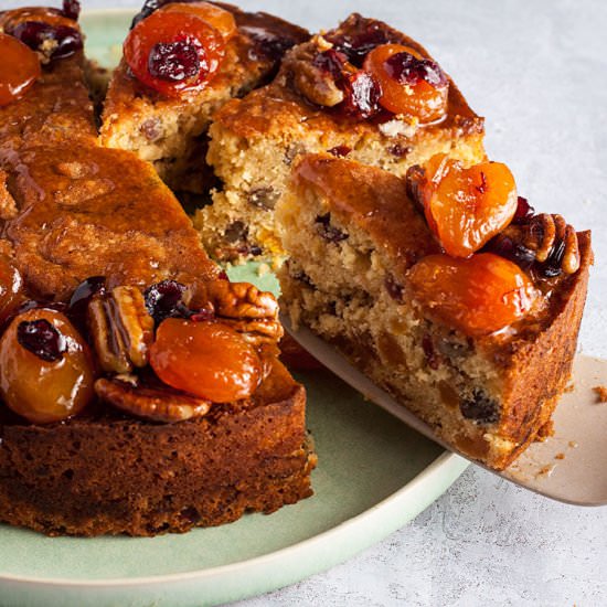 Apricot, Cranberry and Pecan cake