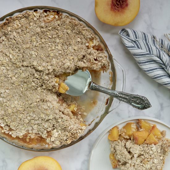 Basic Vegan Peach Crisp