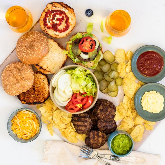 Build-Your-Own Burger Platter