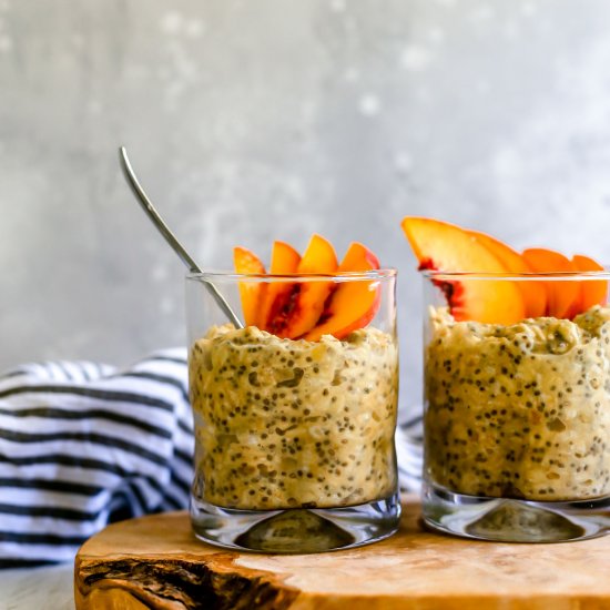 Peaches and Cream Overnight Oats