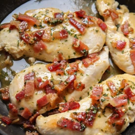 HONEY MUSTARD BACON CHICKEN SKILLET