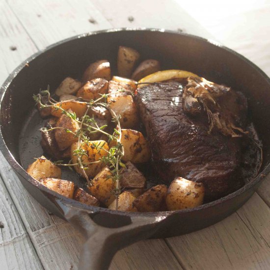 Cast Iron Steak and Potato recipe