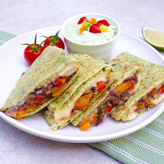 Black Bean Pepper Quesadilla