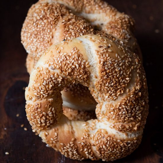 Homemade turkish simit