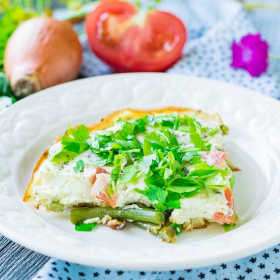 Fried Eggs with Garlic Arrows