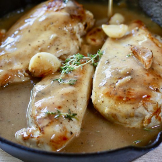 Chicken in White Wine Sauce