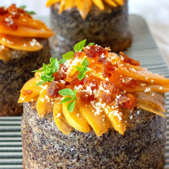 Poppy Seed Cakes with Apricots