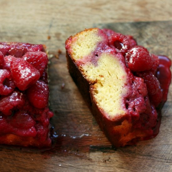 Raspberry Upside-Down Cake