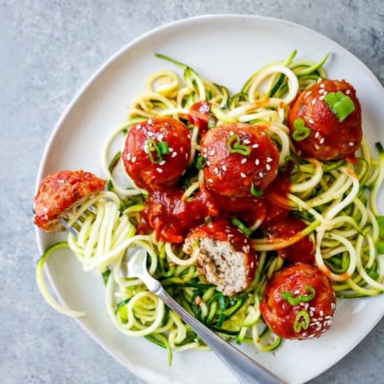 Honey Garlic Mushroom Meatballs