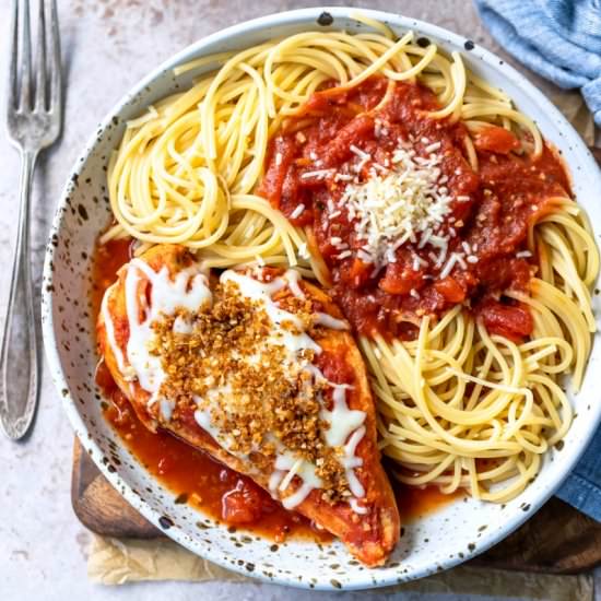 Slow Cooker Chicken Parmesan