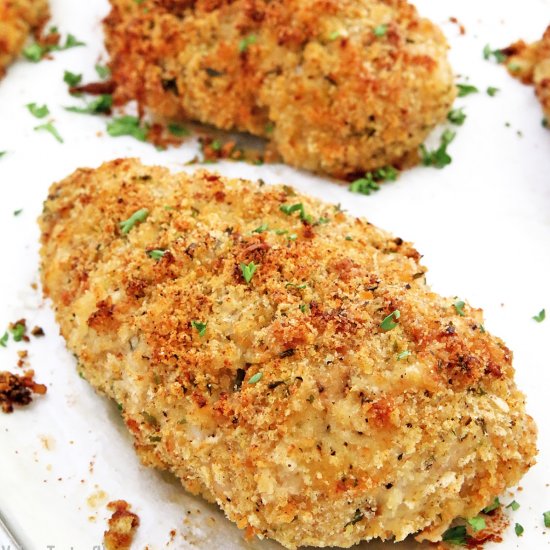 Crusted Parmesan Chicken Breasts