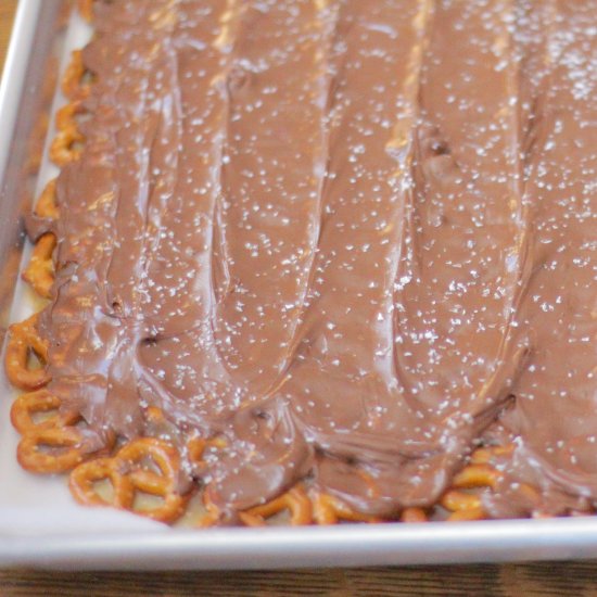 Salted Caramel Pretzel Bark