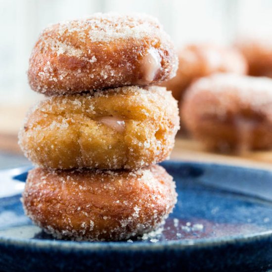 Fried Donuts with Grapefruit Curd