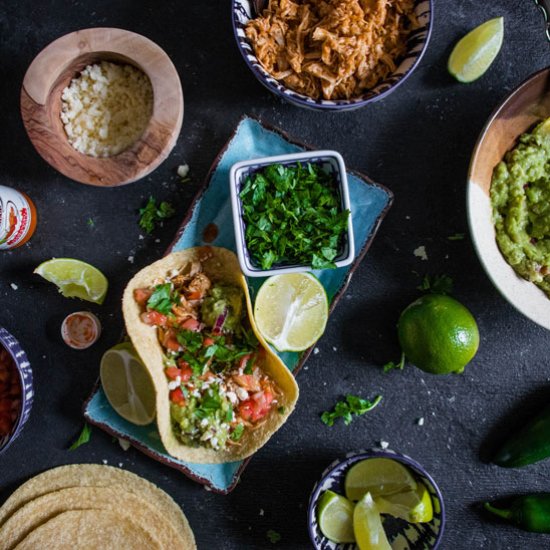 Pineapple Pulled Chicken Tacos