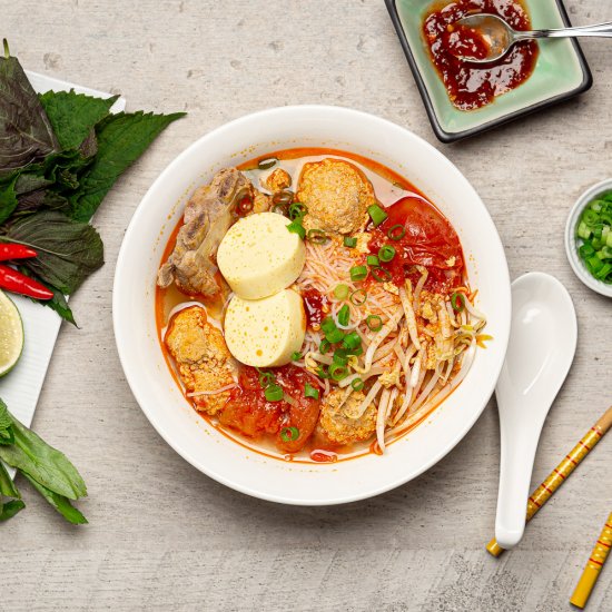 Viet Crab Noodle Soup Bun Rieu