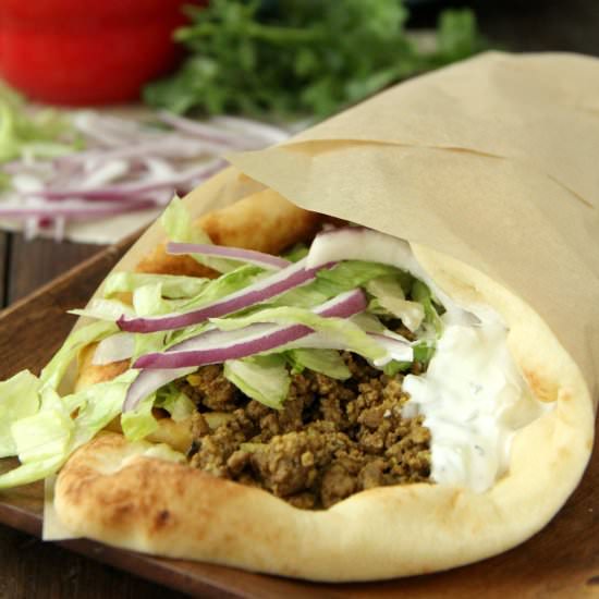 Curry Lamb Naan Sandwich