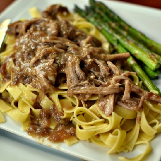 Slow Cooker Pork and Noodles