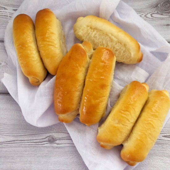 Soft Fluffy Hotdog Rolls