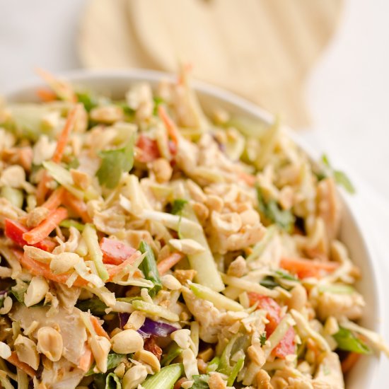 Thai Peanut Chicken Crunch Slaw