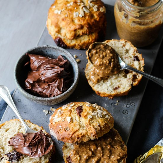 Banana, Chocolate & Oat Scones