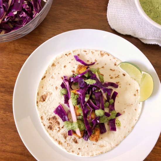 Chimichurri Tofu Tacos