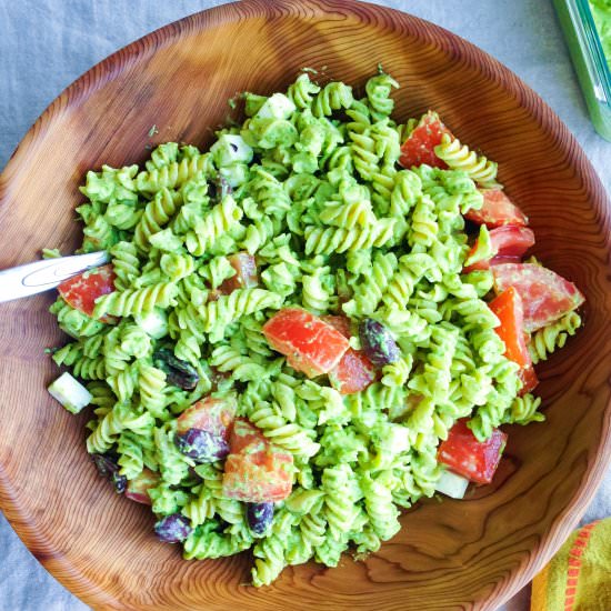 Green Goddess Pesto Pasta Salad